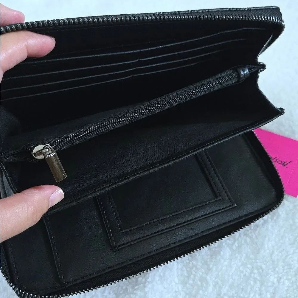 Betsey Johnson Debossed Skeleton💀 Cowboys🤠 and Guitars🎸 Wristlet - NWT